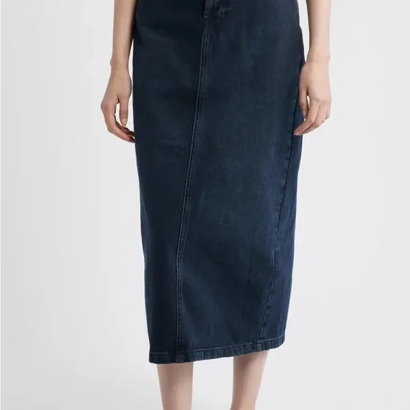 Dark Denim Midi Skirt - Picture 2 of 3